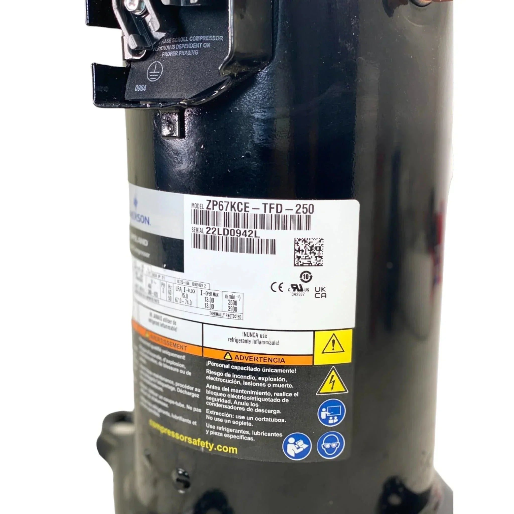 ZP67KCE-TFD-250 Copeland Scroll Compressor 380-420V 50Hz