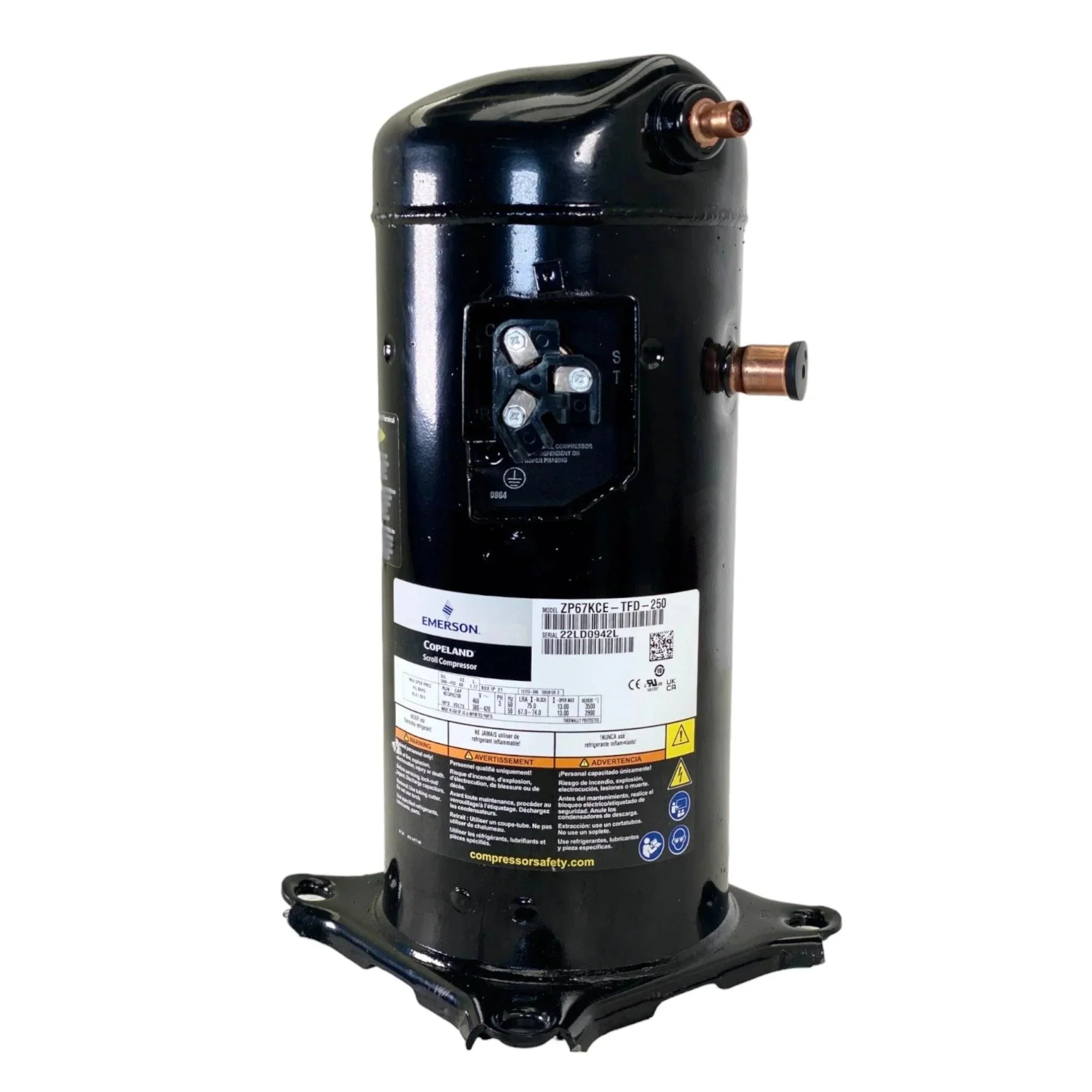 ZP67KCE-TFD-250 Copeland Scroll Compressor 380-420V 50Hz