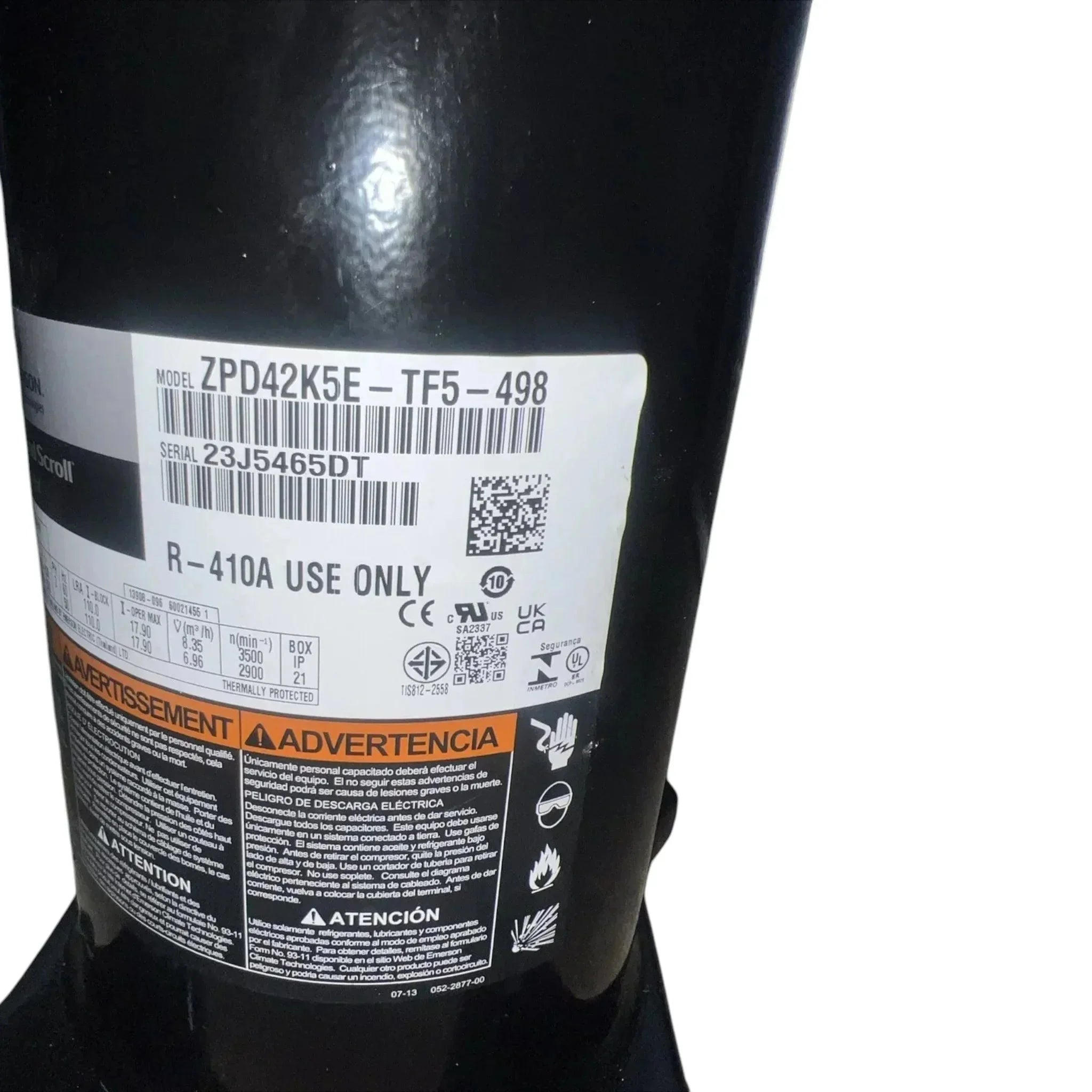 ZPD42K5E-TF5-498 Copeland Scroll Compressor