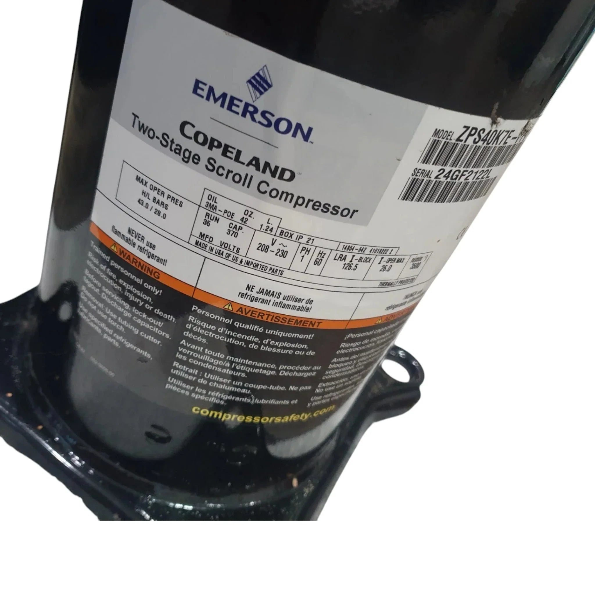 ZPS40K7EPFV130 Copeland Scroll Compressor