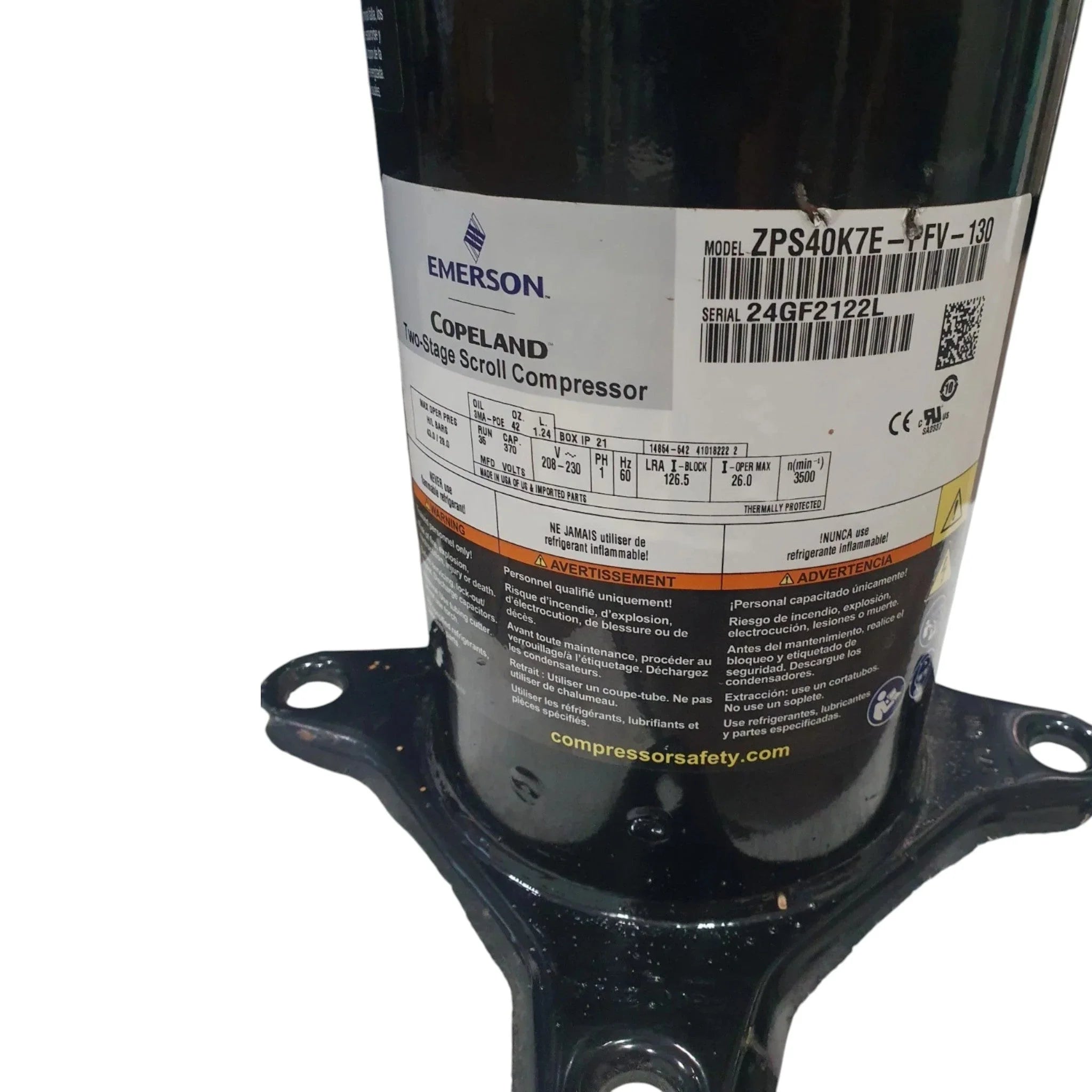 ZPS40K7EPFV130 Copeland Scroll Compressor