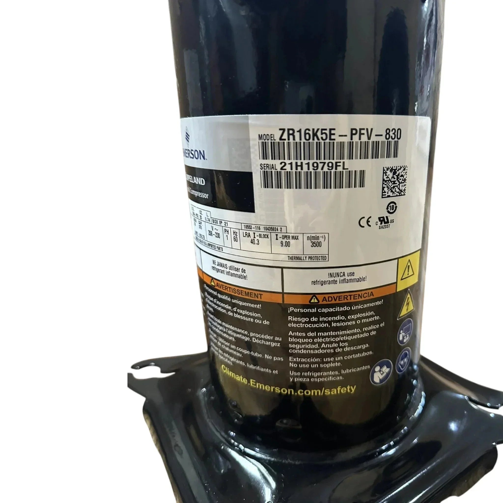 ZR16K5EPFV830 Genuine Copeland Scroll Compressor