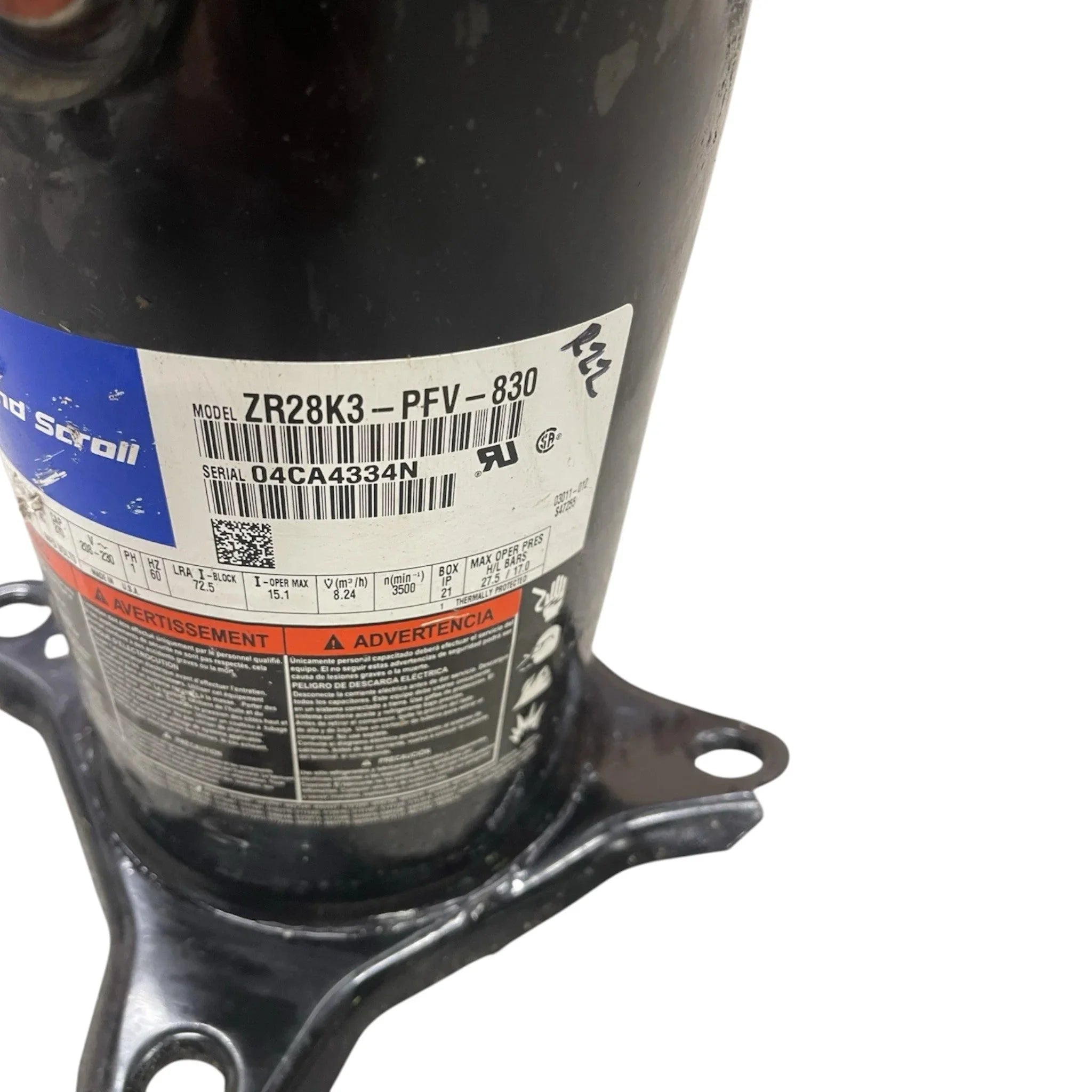 ZR28K3PFV830 Copeland Scroll Compressor