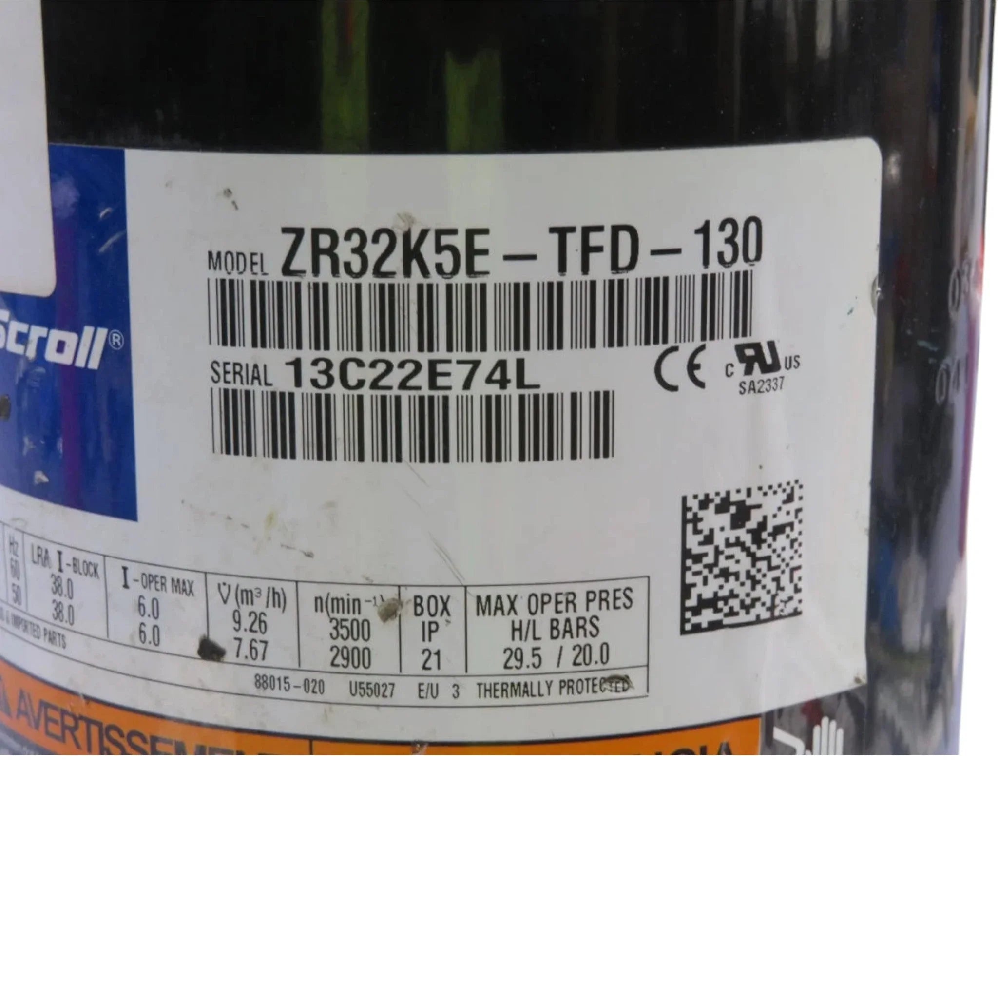 ZR32K5ETFD130 Copeland Scroll Compressor
