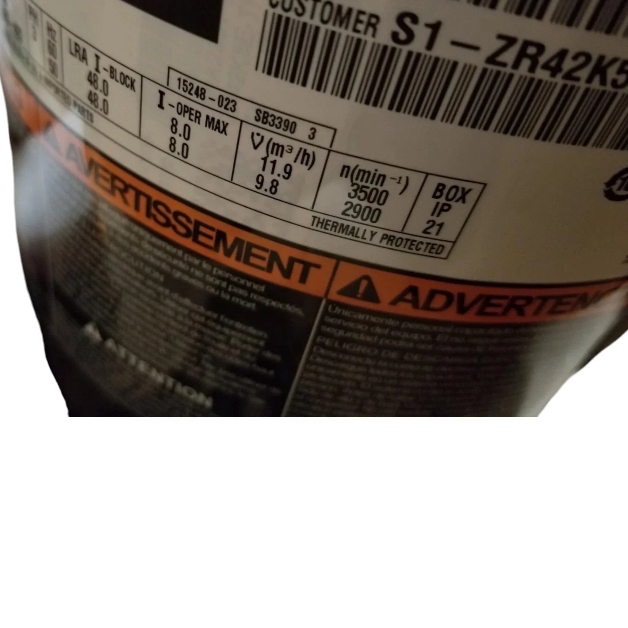 ZR42K5ETFD800 Genuine Copeland Scroll Compressor