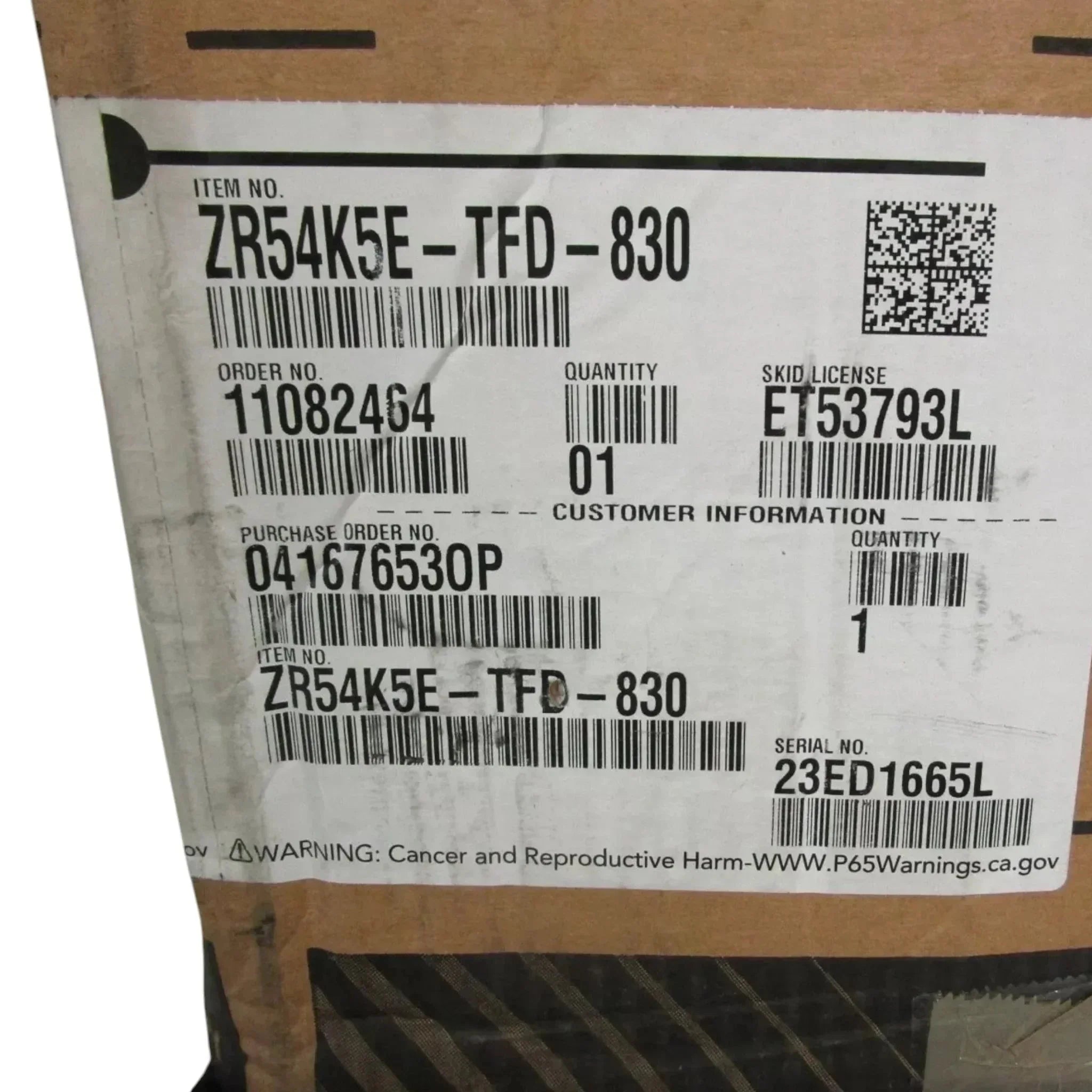 ZR54K5E-TFD-830 Copeland Scroll Compressor